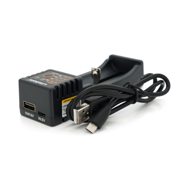 Зарядний пристрій універсальний Liitokala Lii-100, 1 канал,LED дисплей,USB, підтримує Li-ion, Ni-MH і Ni-Cd AA (R6), ААA (R03), AAAA, С (R14)