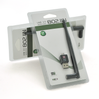 Бездротовий мережевий адаптер з антеною 5DBI Wi-Fi-USB Merlion LV-UW02-5DB, 802.11bgn, 150MB, 2.4 GHz, WIN7 / XP / Vista / 2K / MAC / LINUX, Blister Q200