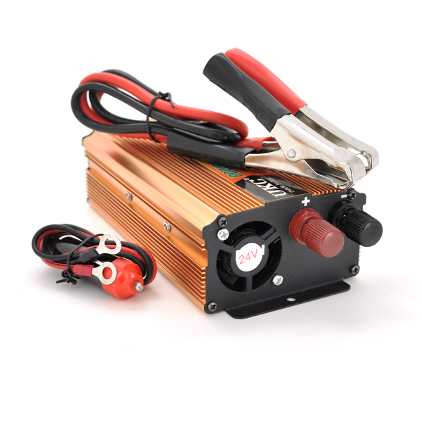 Інвертор напруги Voltronic, 1000ВА(600Вт), 24/220V, approximated, 1 універсальна розетка, клеми + крокодили