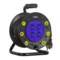 Подовжувач на котушці MERLION  2х1,5, 10 м, 16А, 220В, 4xSCHUKO socket, кабель нг-LS, Q4