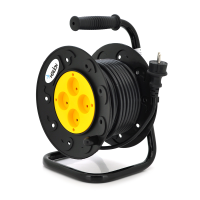 Подовжувач на котушці MERLION  2х1,5, 15 м, 16А, 220В, 4xSCHUKO socket, кабель нг-LS, Q4