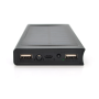 Power bank 20000 mAh Solar, ударо захищений прогумований корпус, чорний, Corton BOX
