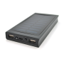 Power bank 20000 mAh Solar, ударо захищений прогумований корпус, чорний, Corton BOX