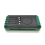 Power bank 20000 mAh Solar, (5V / 200mA), 2xUSB, 5V / 1A / 2,1A, USB <-> microUSB/Type-C/Lightning, ударо захищений прогумований корпус, Green, Corton BOX