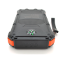 Power bank 20000 mAh Solar, (5V / 200mA), 2xUSB, 5V / 1A / 2,1A, USB <-> microUSB/Type-C, ударо захищений прогумований корпус, Orange, Corton BOX
