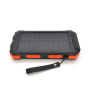 Power bank 20000 mAh Solar, (5V / 200mA), 2xUSB, 5V / 1A / 2,1A, USB <-> microUSB/Type-C, ударо захищений прогумований корпус, Orange, Corton BOX