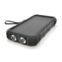 Power bank 20000 mAh Solar, Type-C/PD/QC3.0, ударо захищений прогумований корпус, чорний, Corton BOX
