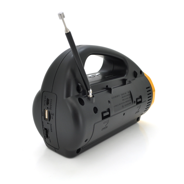 Радіоприймач GOLON RX-710BT, FM радіо, Вхід microSD, USB, AUX, корпус пластмас, Black, BOX