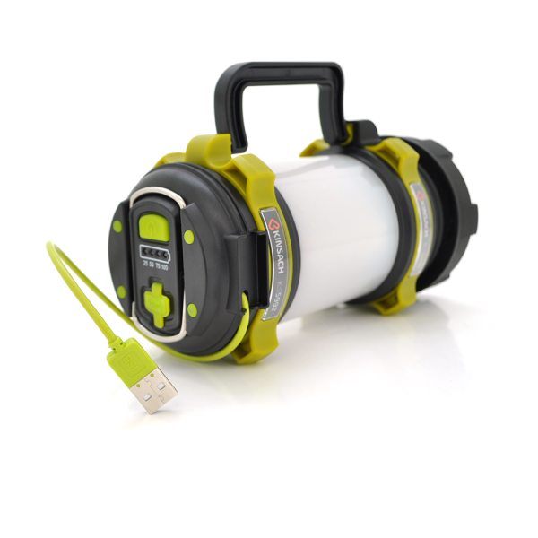 Ліхтар переносний KS-5992, 4 режими, вбудований акум, корпус пластмас, роз'єм USB+micro, Box