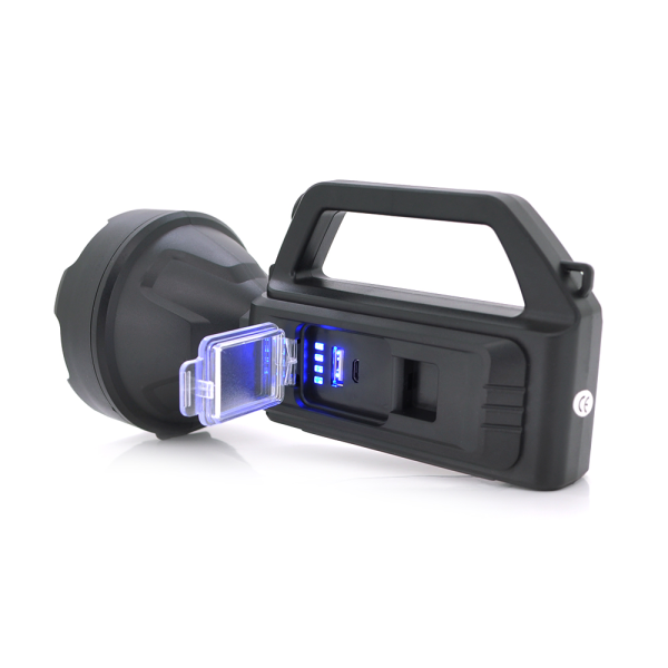 Ліхтар переносний RD-C082+Solar, 3+1 режим, вбудований акум, корпус міцний пластмас, USB кабель, Box