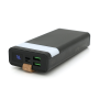 PowerBank XO-PR129-20000mAh, Input:Micro/Type-C, Output:2USB+Type-C, QC22.5W/PD20W, Black