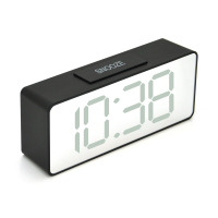 Електронний годинник VST-886 Дзеркальний дисплей, будильник, живлення від кабелю USB, White